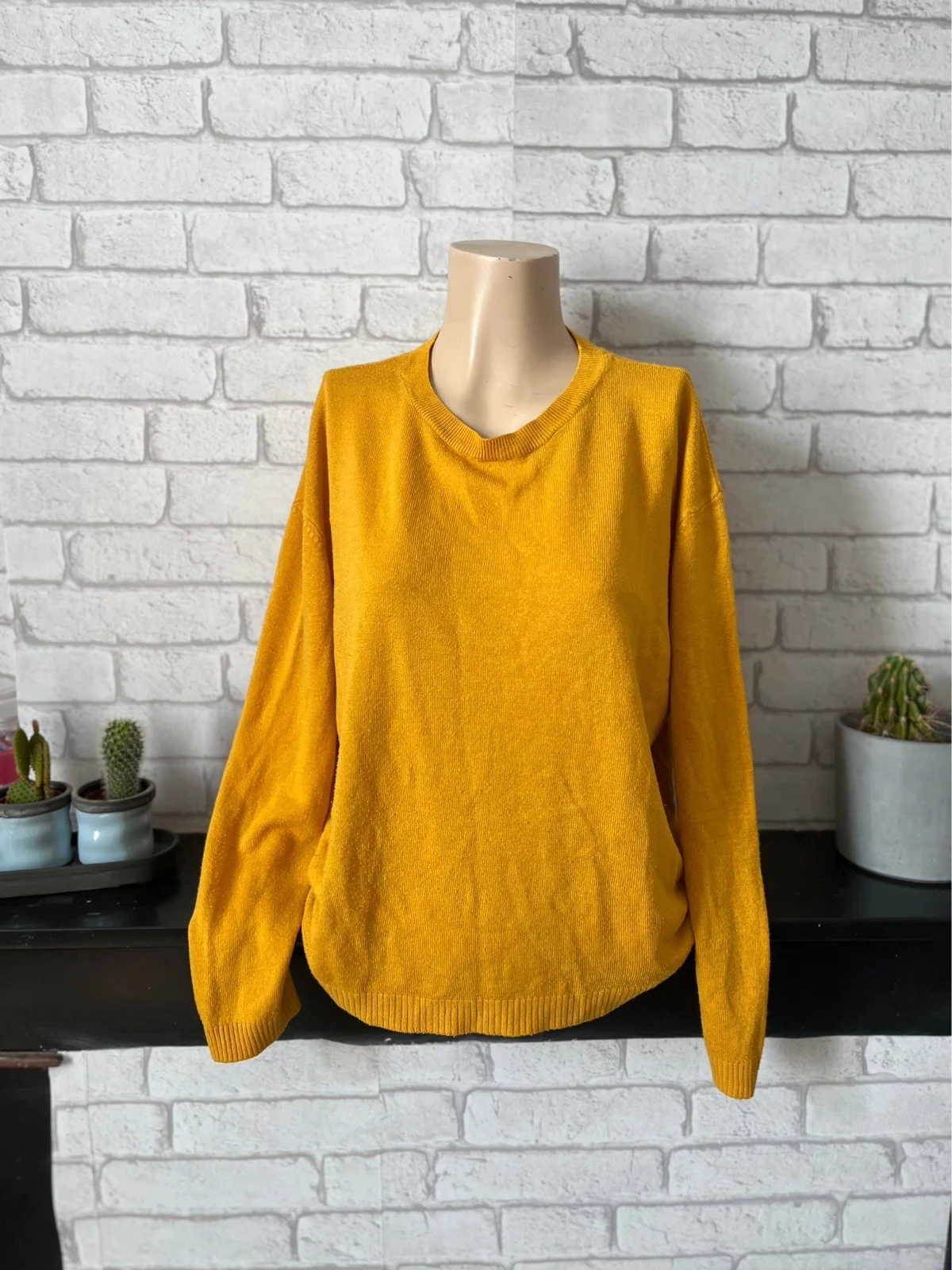 Pull fin Kiabi – Taille 40 – Jaune moutarde – bon état